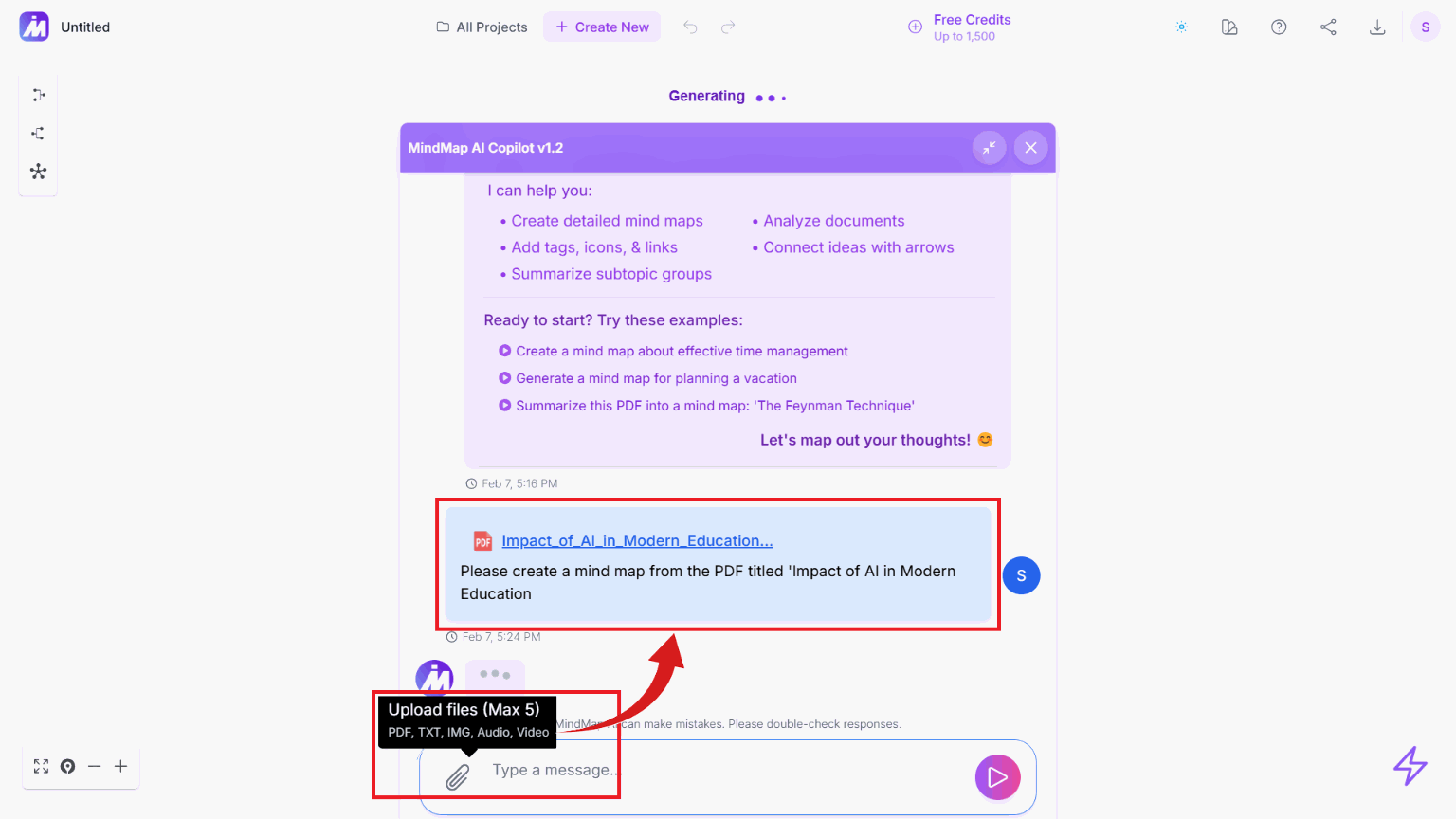 MindMap AI tooltip