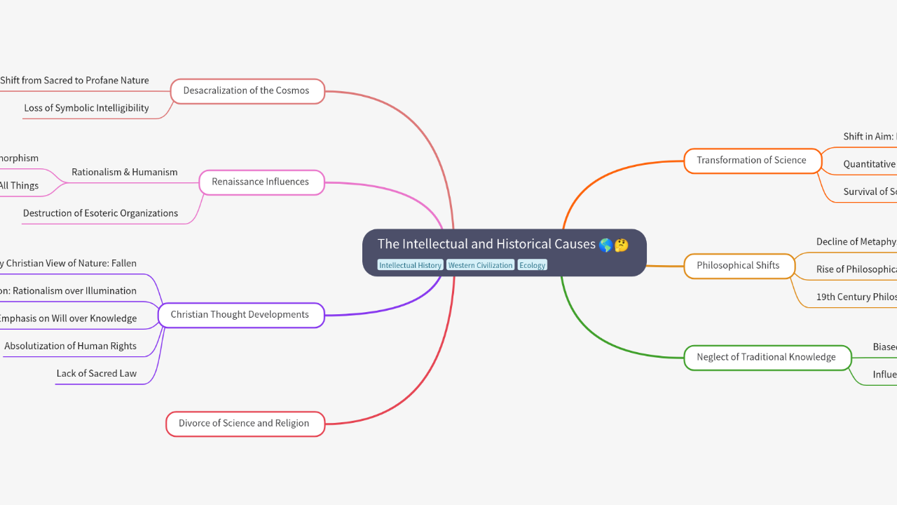 Mind Map:The Intellectual and Historical Causes ...