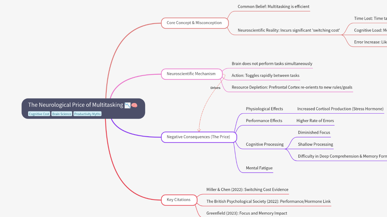 Mind Map:The Neurological Price of Multitasking ...