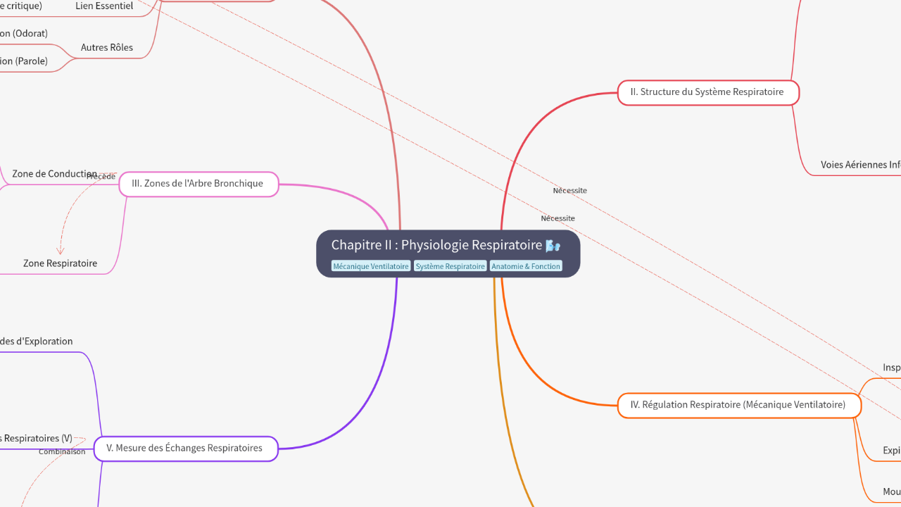 Mind Map:Chapitre II : Physiologie Respiratoire ...
