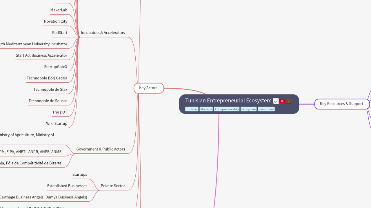 Mind Map:Tunisian Entrepreneurial Ecosystem ...