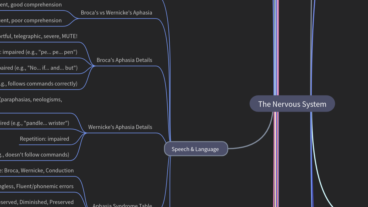 Mind Map:The Nervous System ...
