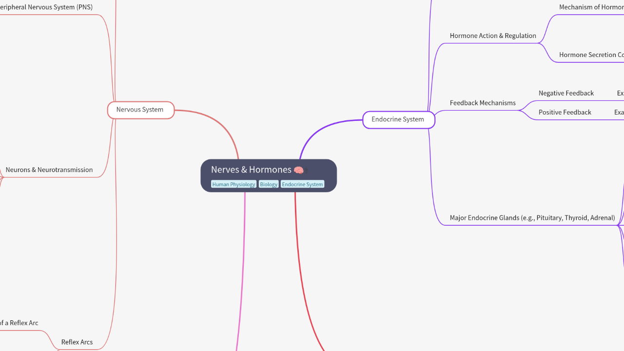 Mind Map:Nerves & Hormones ...