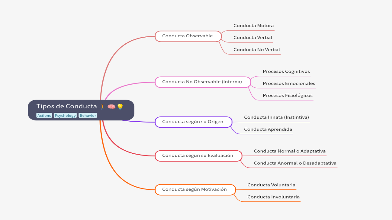 Mind Map:Tipos de Conducta ...