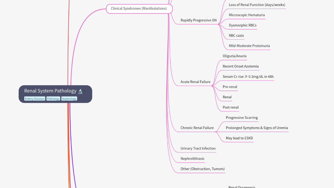 Mind Map:Renal System Pathology ...