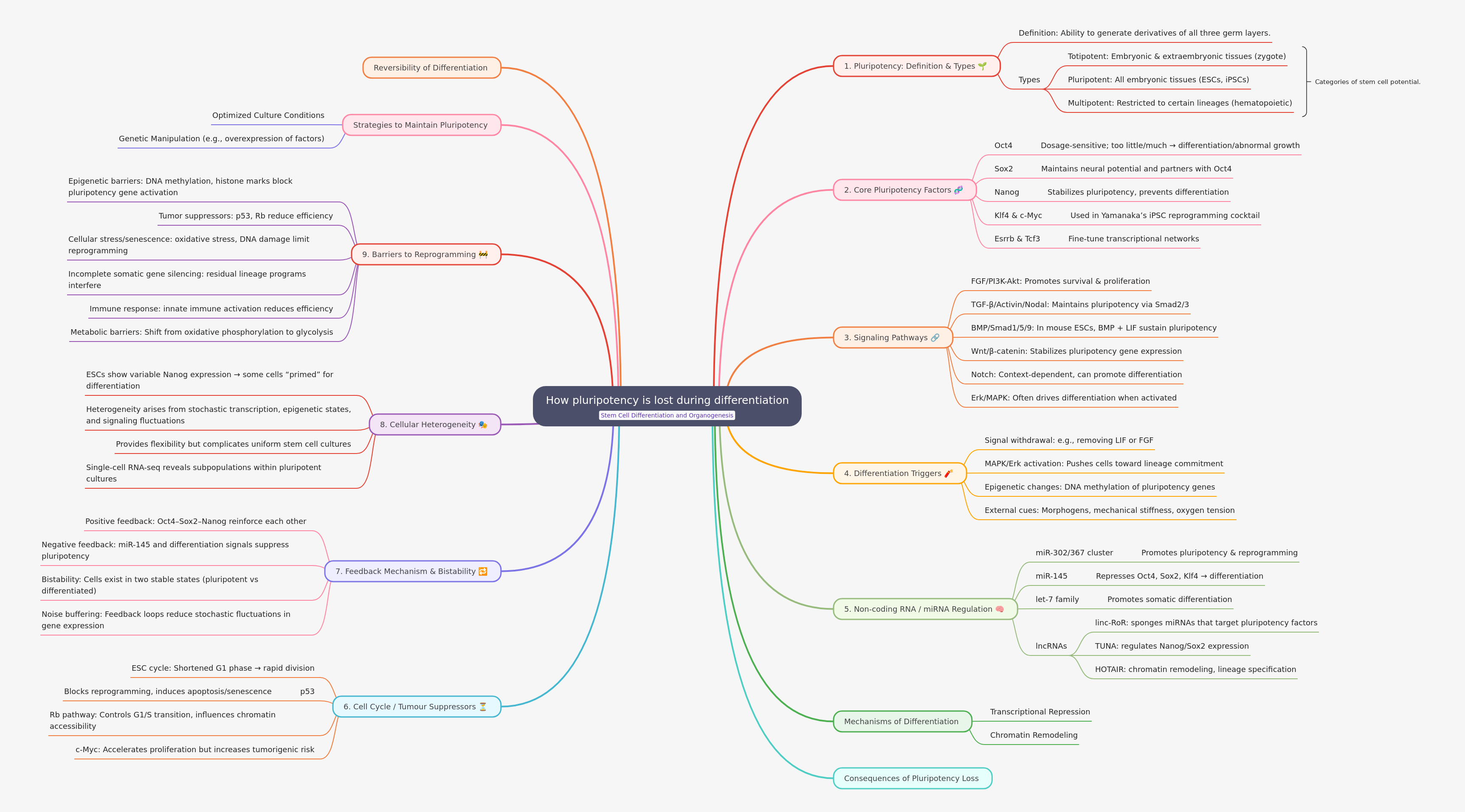 Understanding Pluripotency Loss in Cell Differentiation