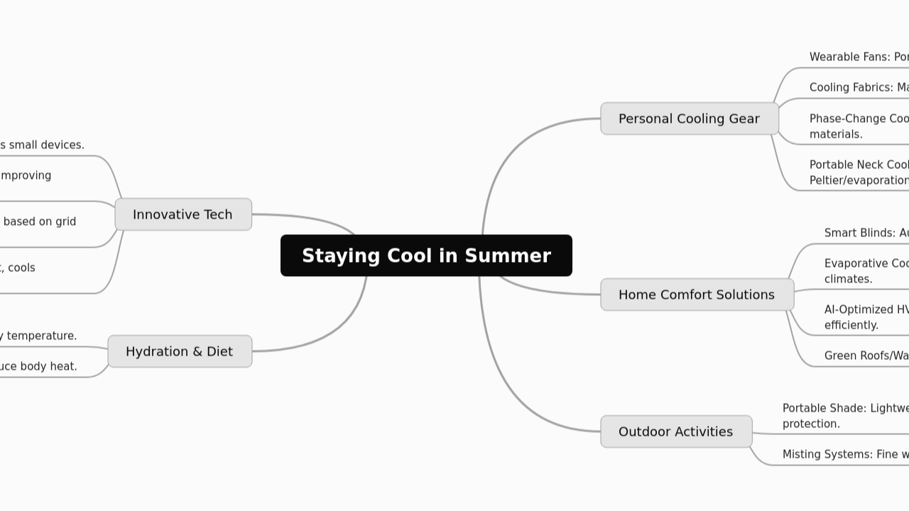 Mind Map:Staying Cool in Summer ...