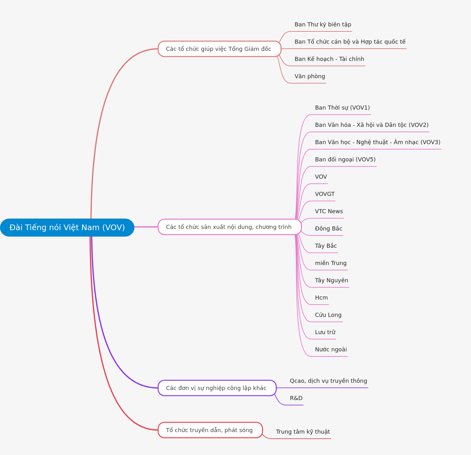 Voice of Vietnam Organizational Structure