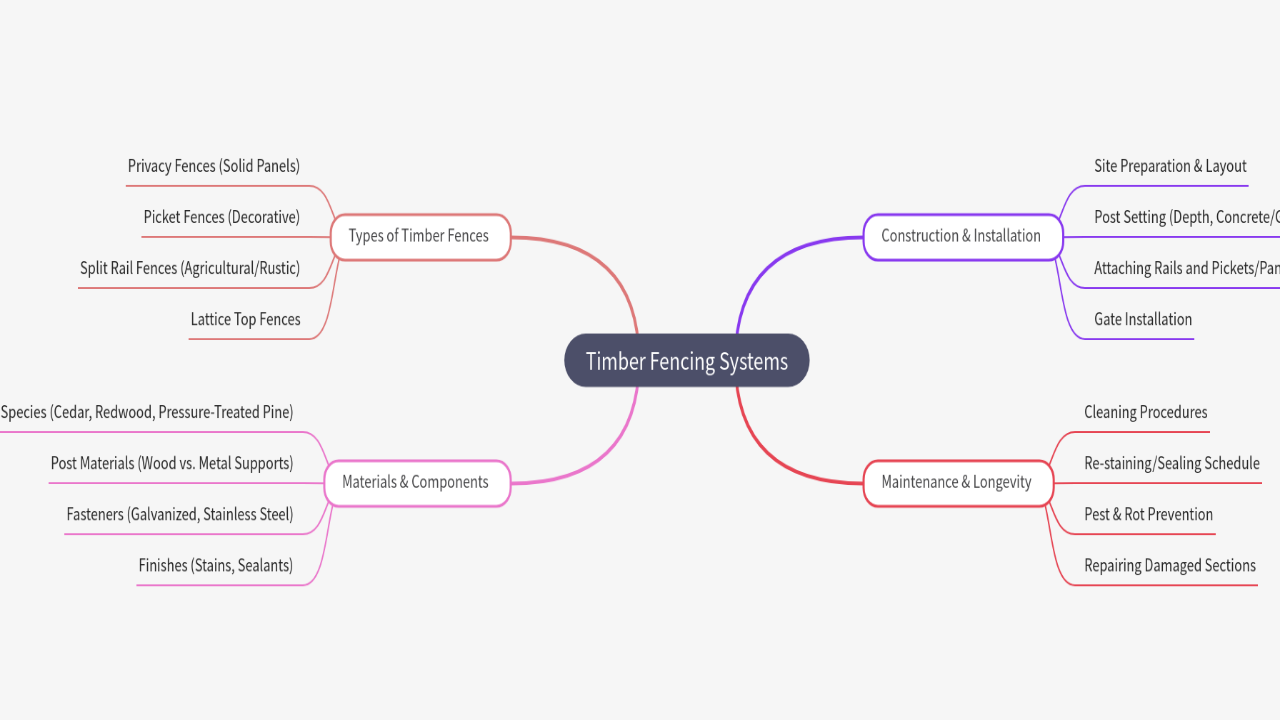 Mind Map:Timber Fencing Systems ...