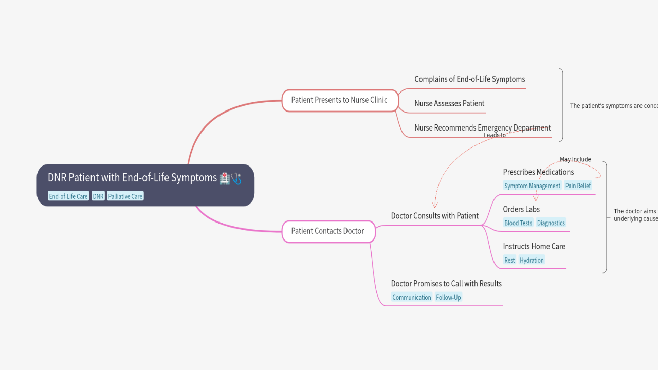 Mind Map:DNR Patient with End-of-Life Symptoms ...