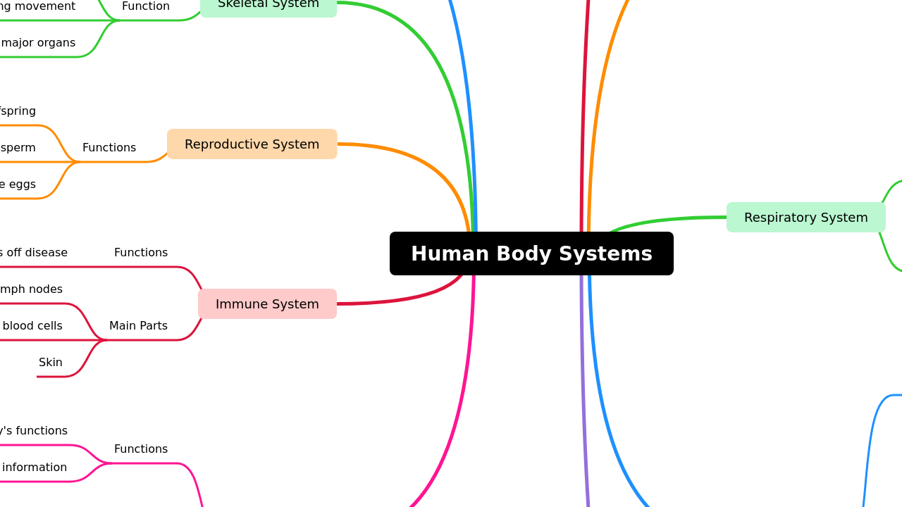 Mind Map:Human Body Systems ...