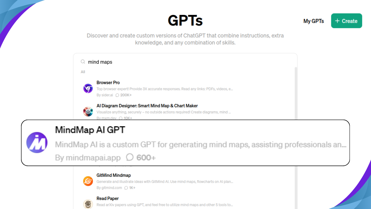 MindMap AI is available on ChatGPT Store