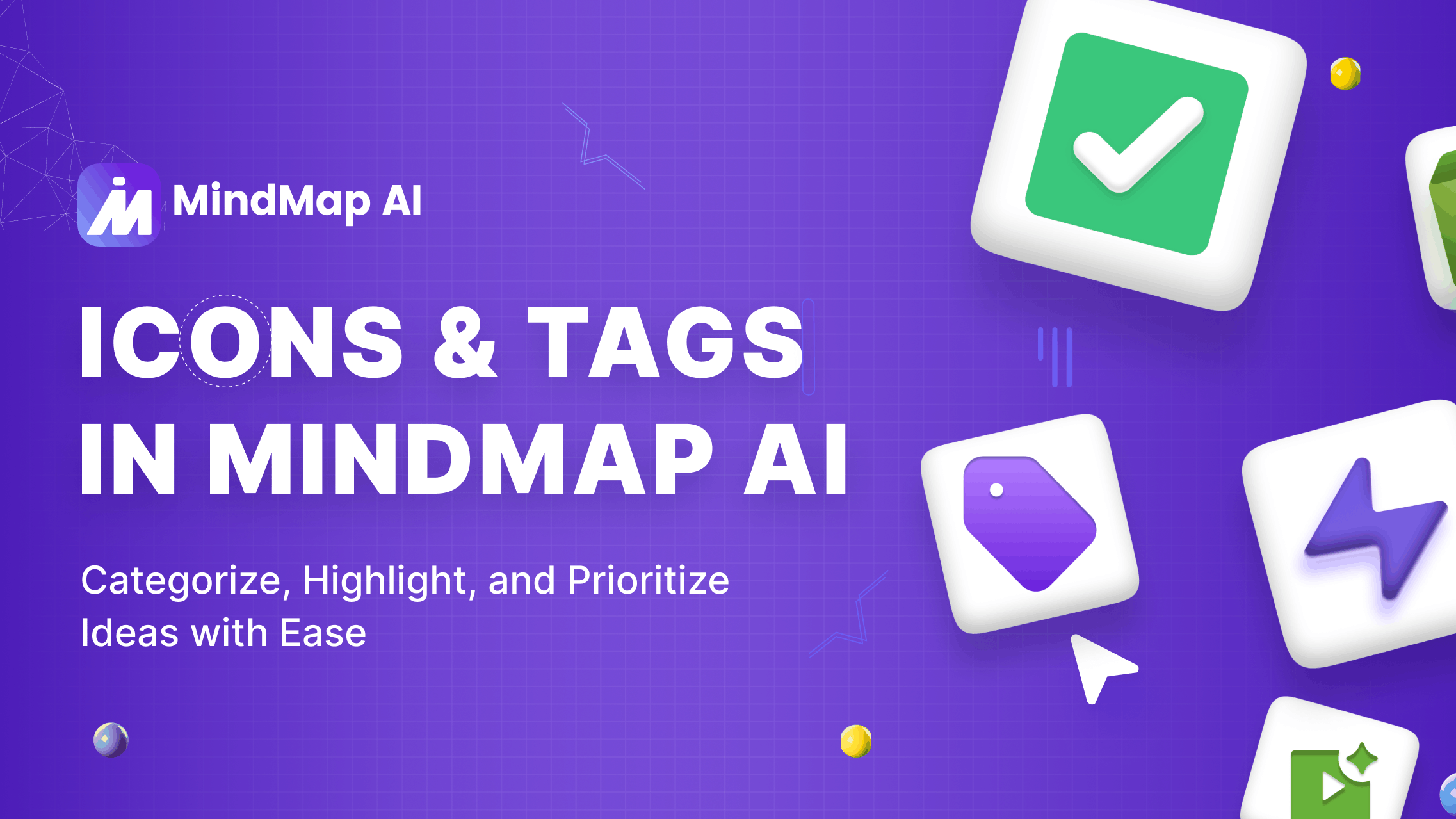 Icons and Tags in MindMap AI-Categorize and Highlight Key Ideas