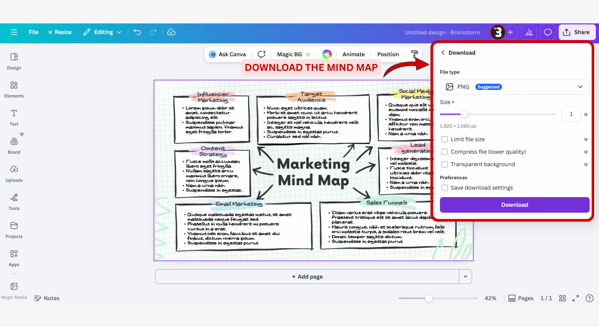 Download the image in Canva