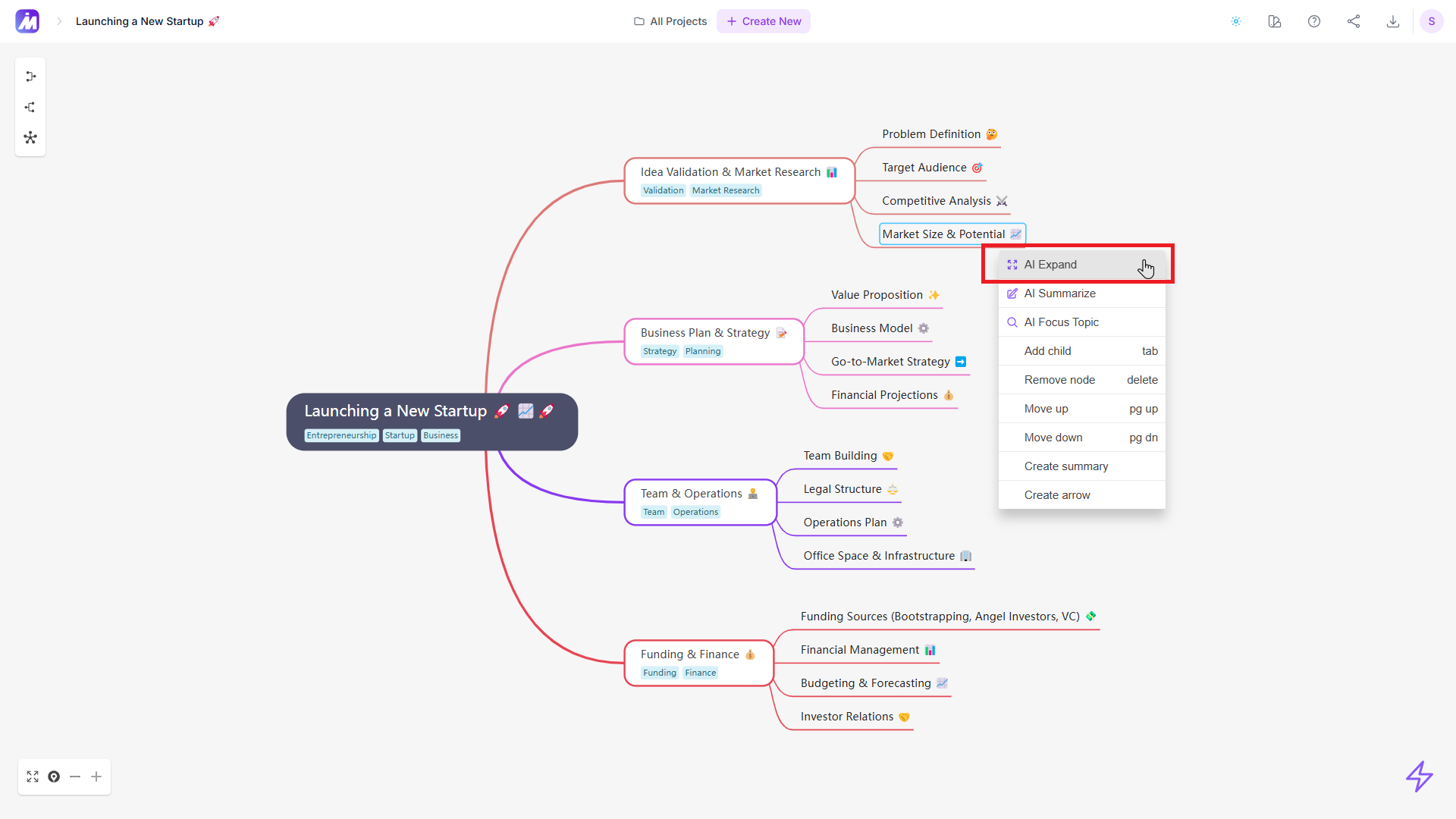 selecting AI Expand