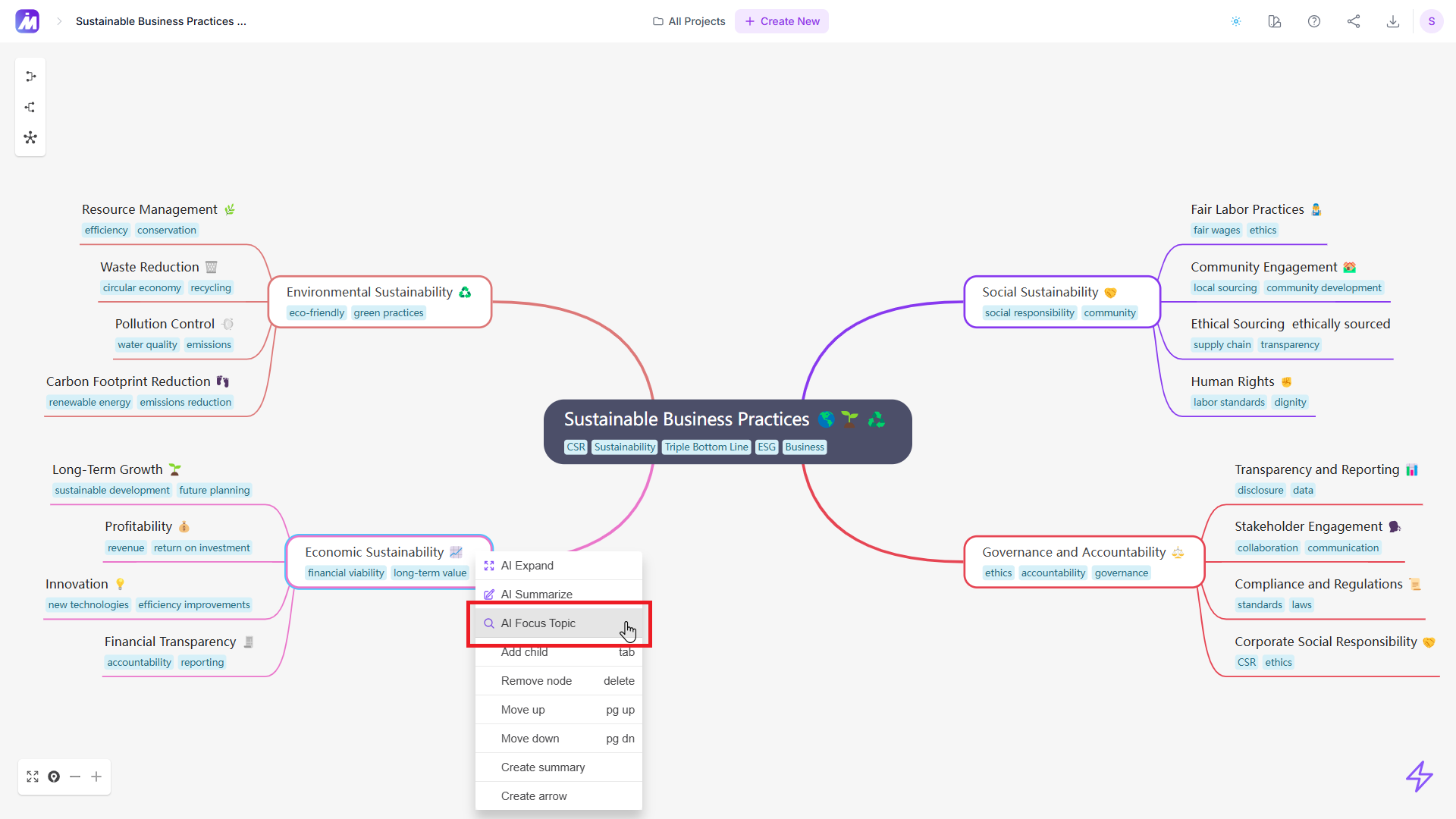 selecting AI Expand