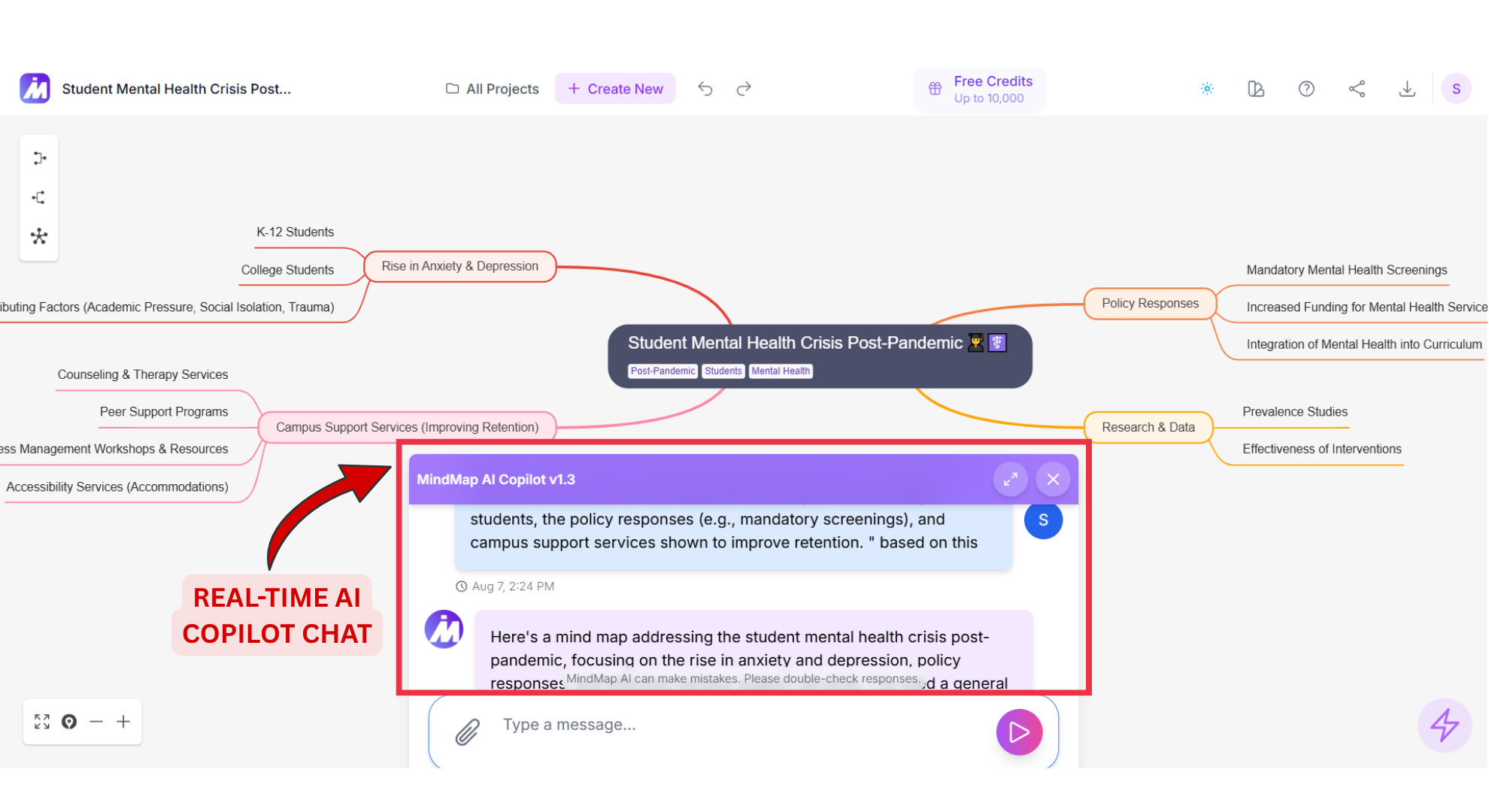 Mindmap AI Real-Time AI Copilot Chat screenshot