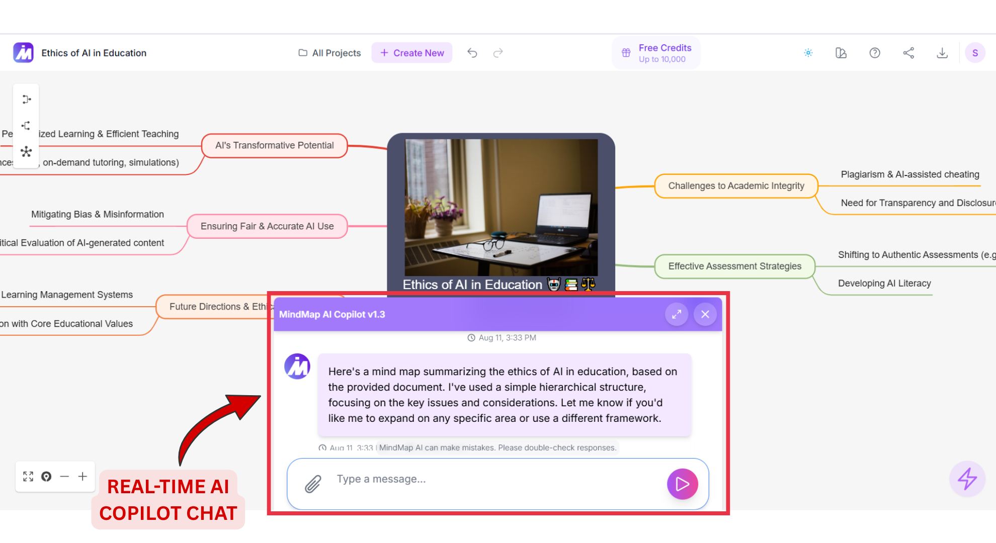 MindMap AI Real-Time Copilot Chat screenshot