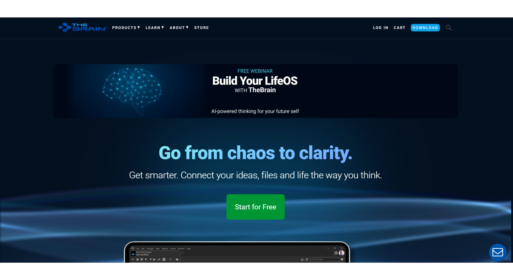 TheBrain tool home screen screenshot