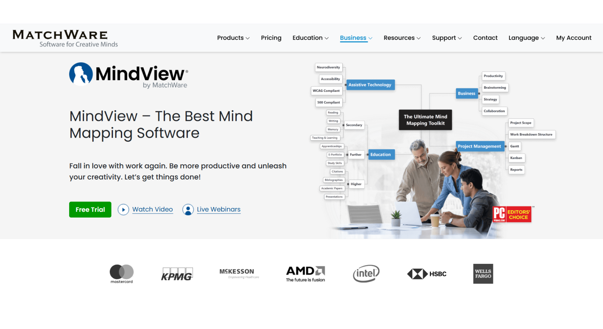 MindView tool home screen screenshot
