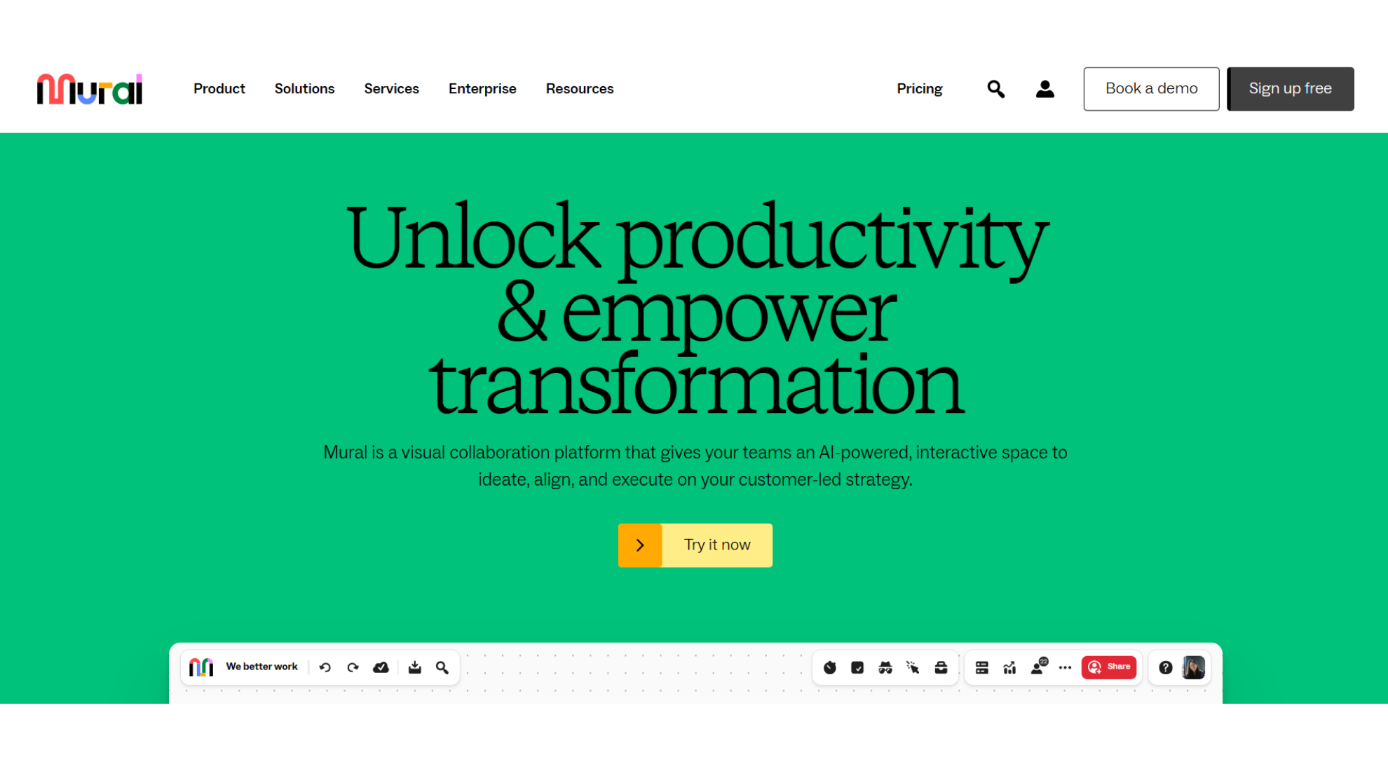Mural tool home screen screenshot