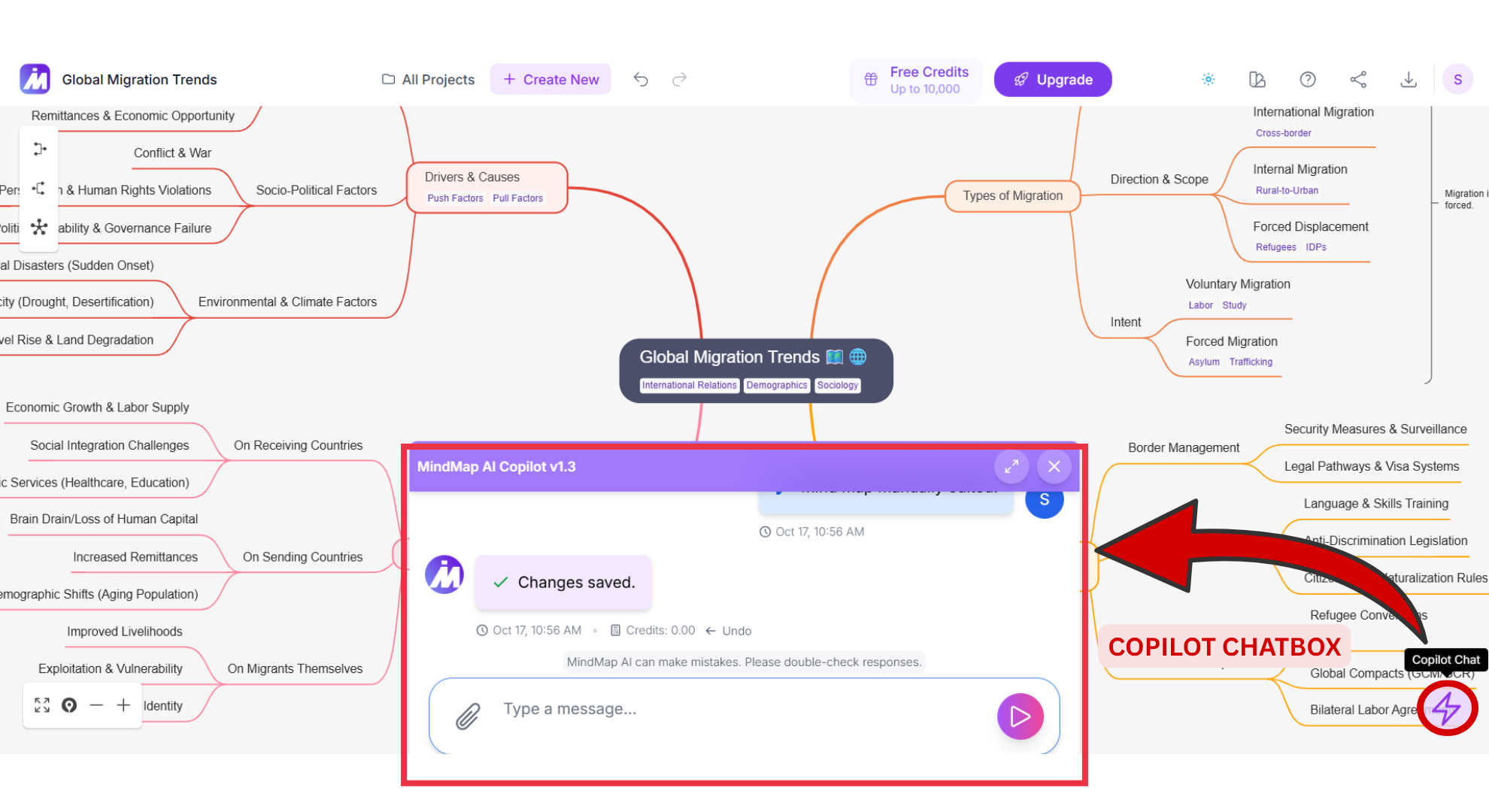 Copilot Chat screenshot of MindMap AI