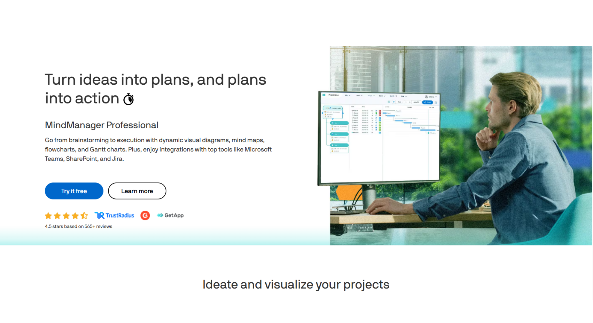 MindManager tool home screen screenshot