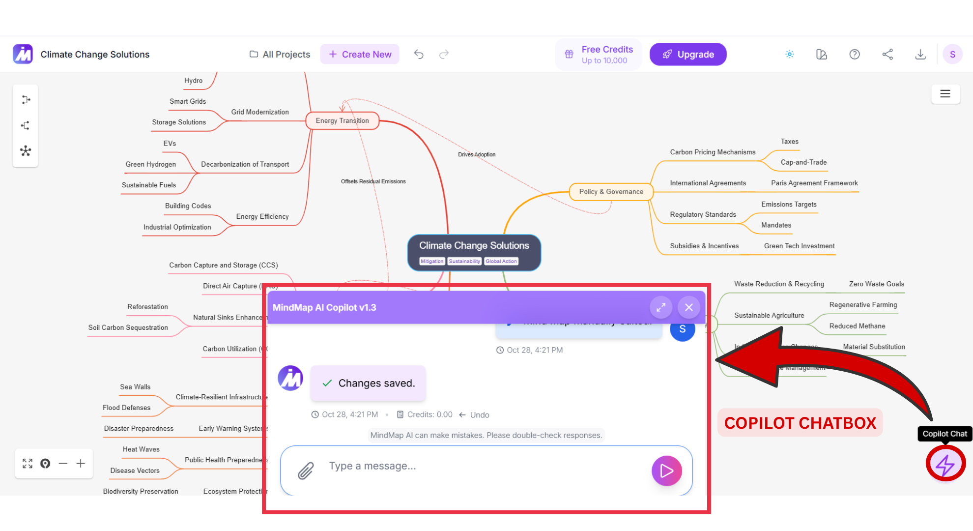 Copilot Chat screenshot of MindMap AI